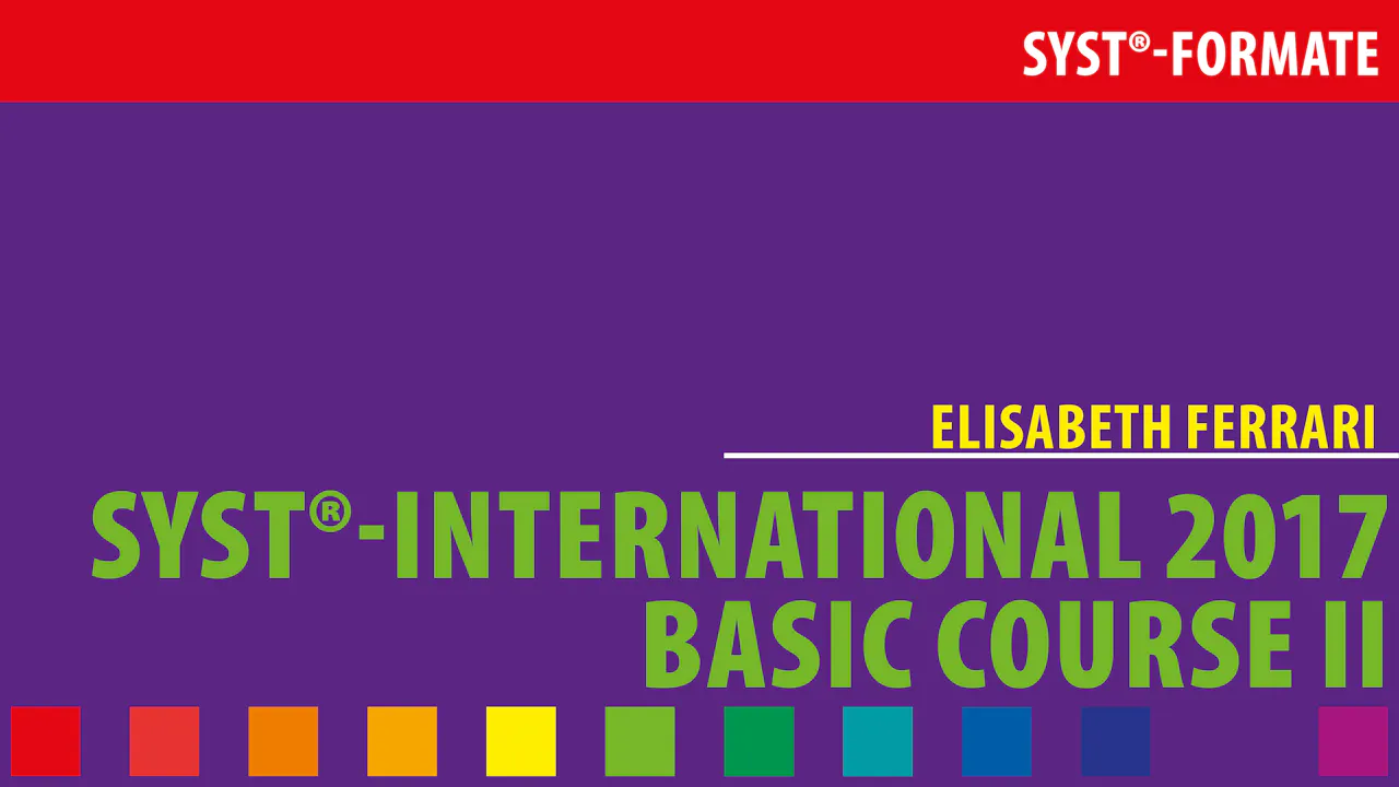 SySt® Basic Course 2 2017 DEUTSCH mit ENGLISH
