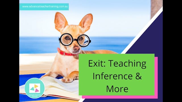 8. Exit to Teaching Inference & More