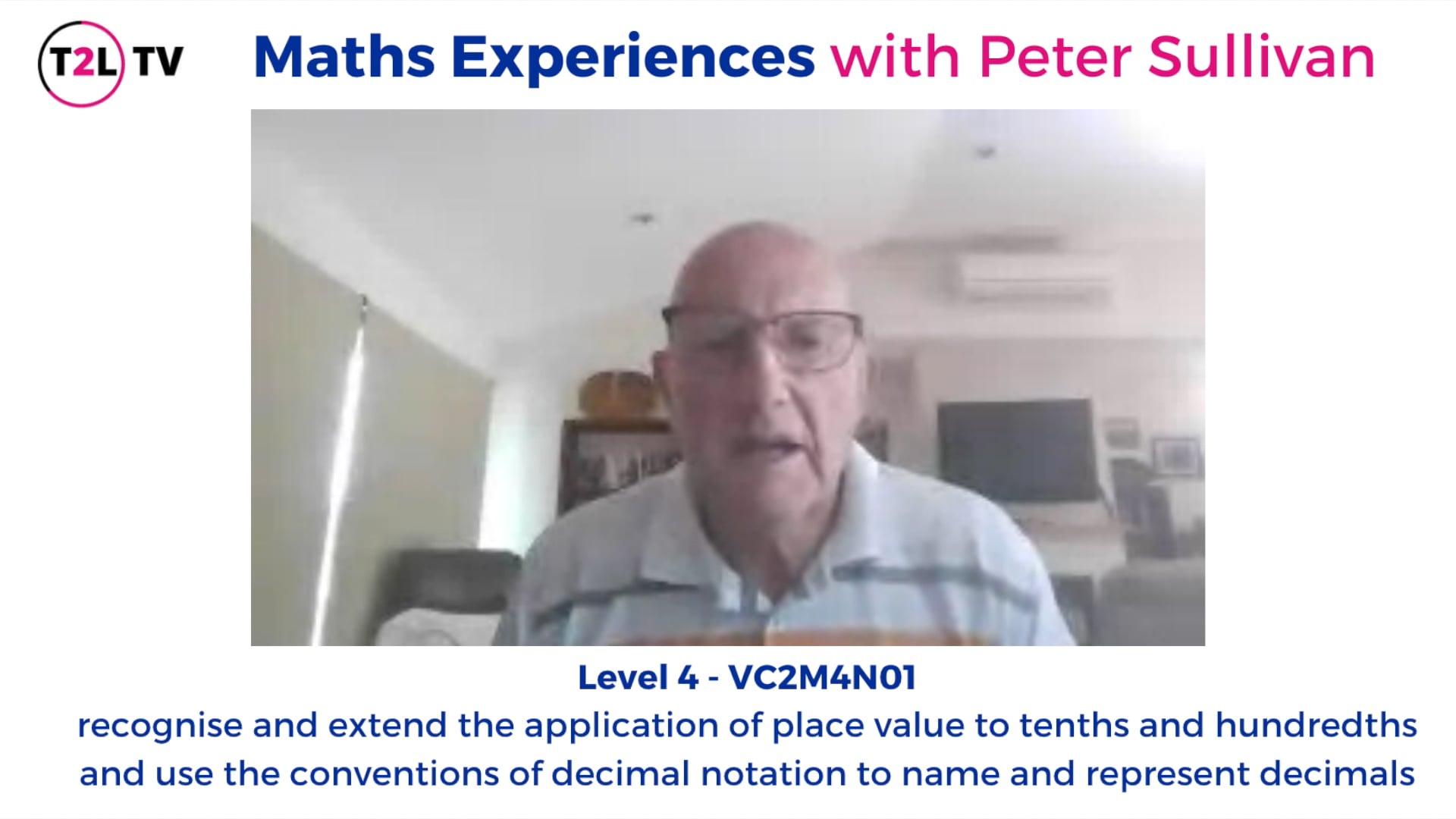5. Recognise and extend the application of place value to tenths and hundredths and use the conventions of decimal notation to n