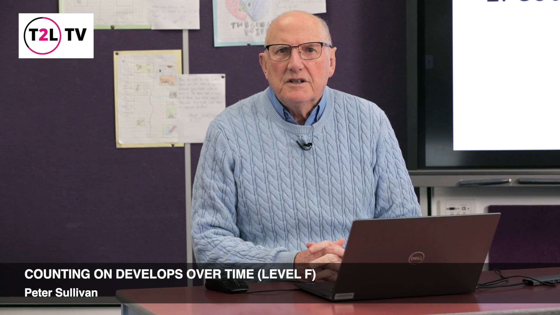 1. Counting on develops over time (level F)