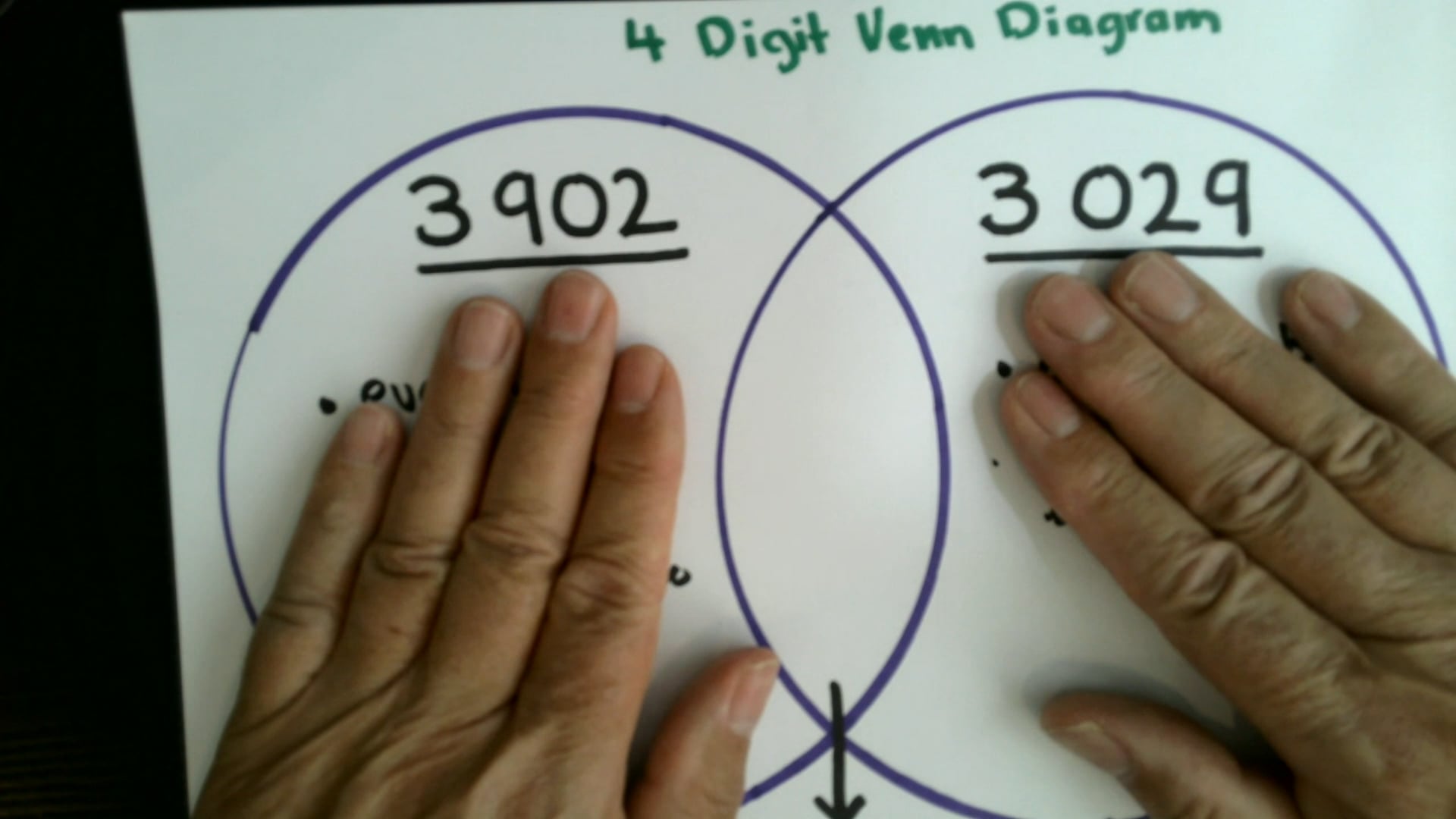1. Four Digit Venn Diagram