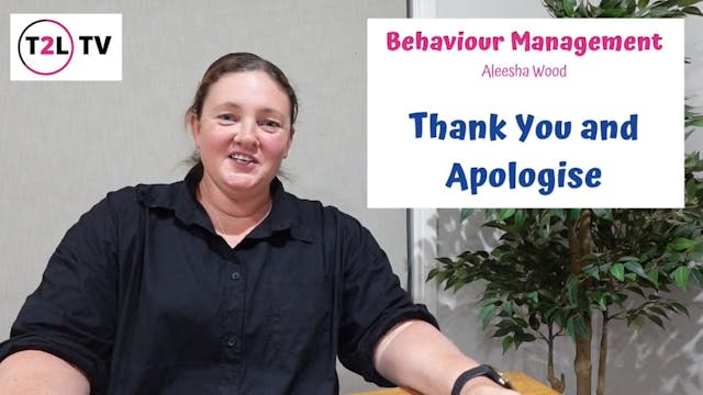 8. Thank You and Apologise