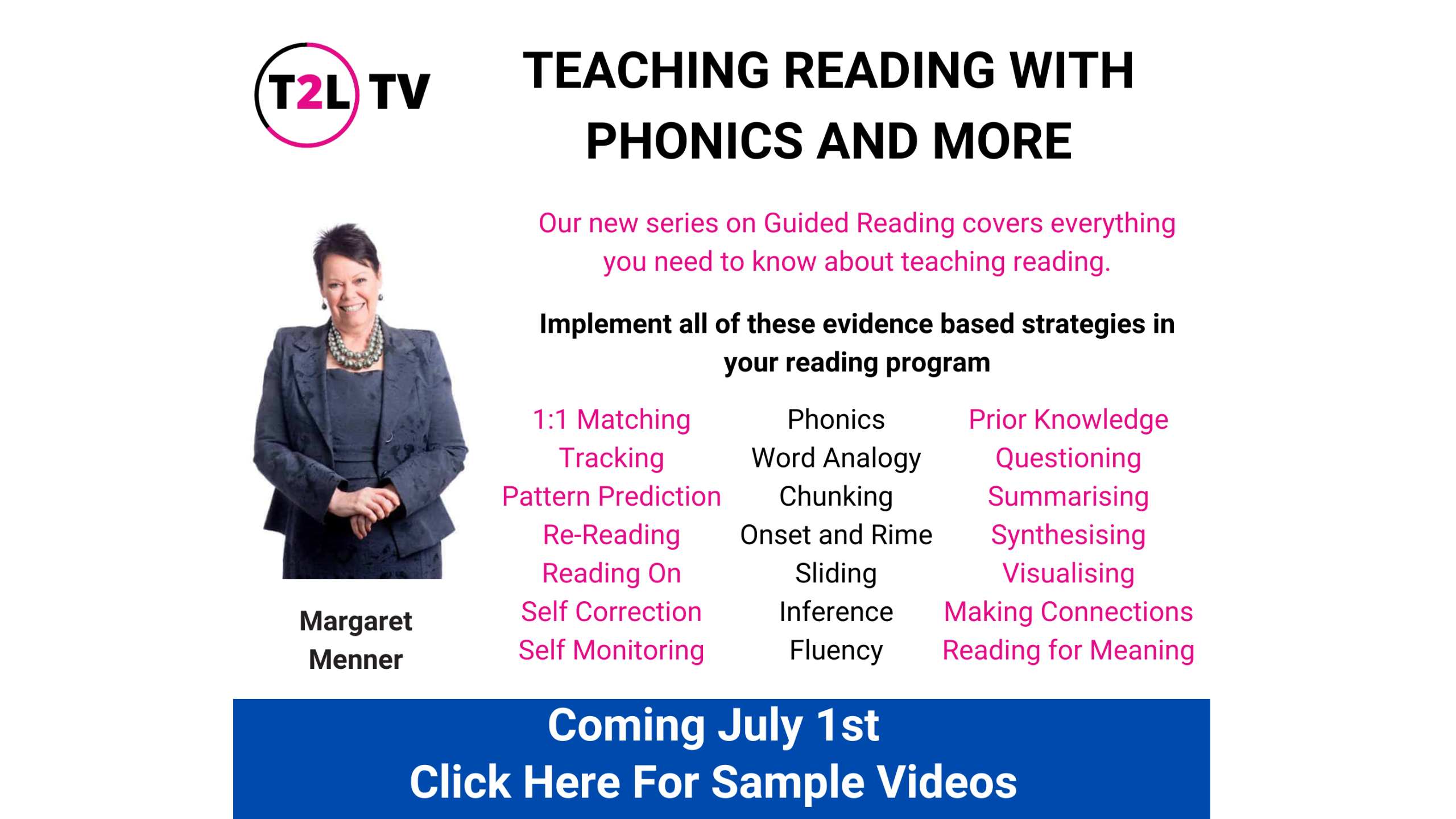 Teaching Reading - Coming 1st July