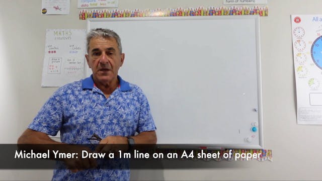 Draw a 1m line on an A4 sheet of pape...