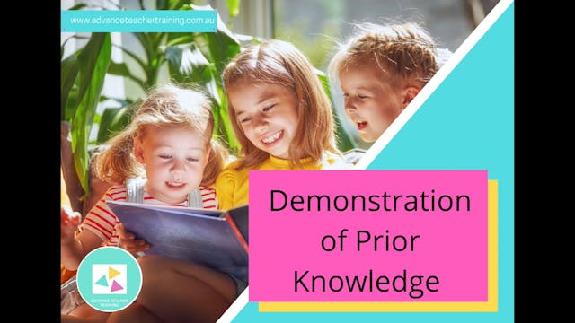 3. Demonstrating Prior Knowledge K-2