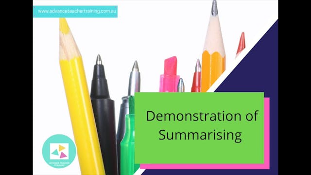 5. A Demonstration of Summarising