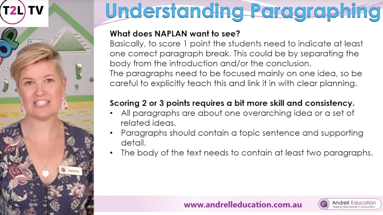 Paragraphs Tips For NAPLAN T2L TV paragraphs-tips-for-naplan-t2l-tv