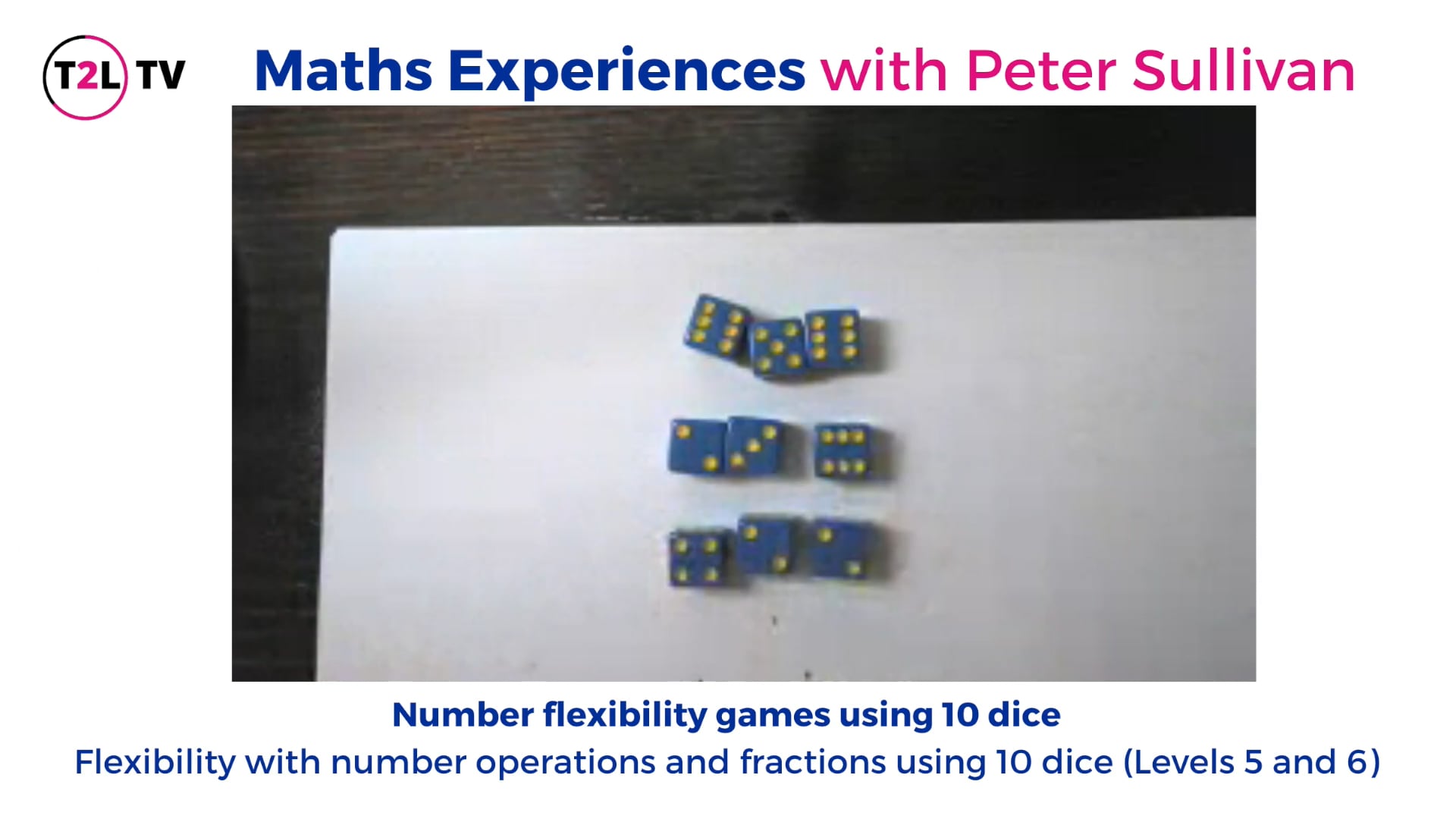 5. Flexibility with number operations and fractions using 10 dice (Levels 5 and 6)