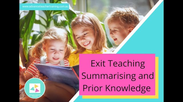 8. Exit Teaching Summarising and Prio...
