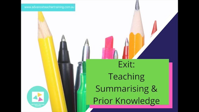 7. Teaching Summarising and Prior Kno...