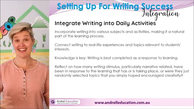 8. Integrate Writing