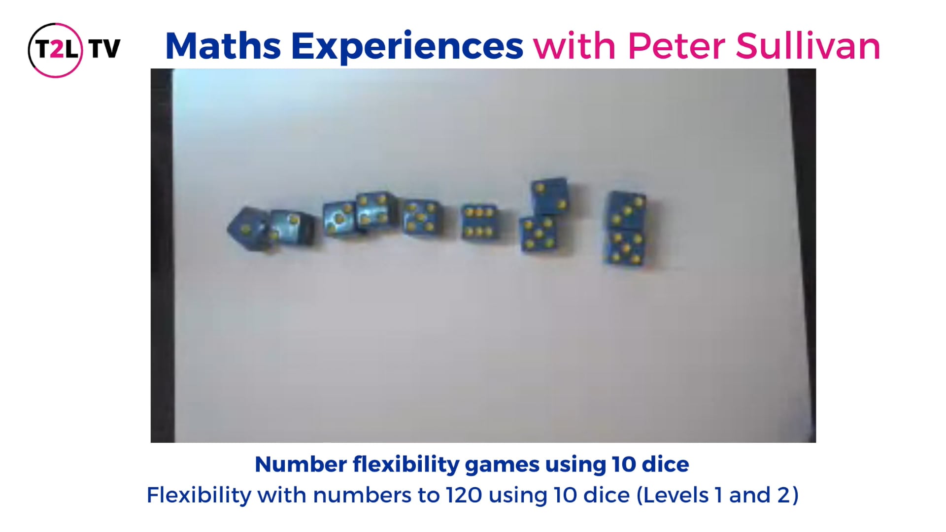 2. Flexibility with numbers to 120 using 10 dice (Levels 1 and 2)
