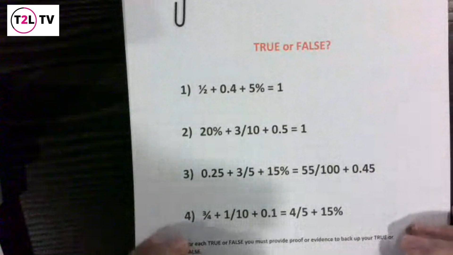 4. True of False