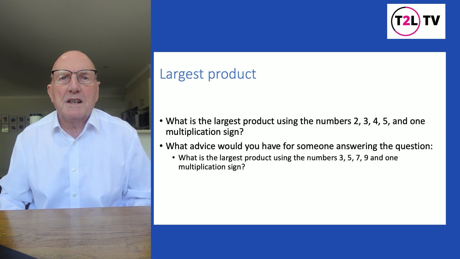 The Largest Product Problem