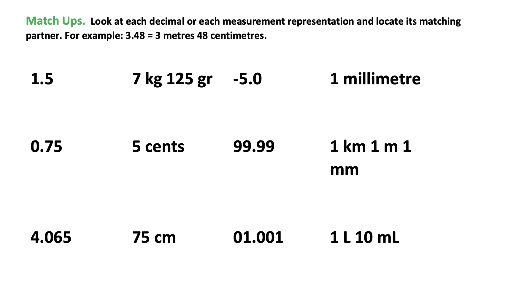 Match Ups Place Value and Measurement.pdf
