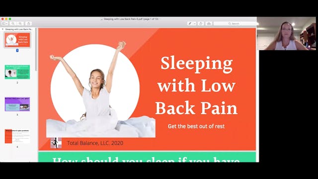 Sleeping with back pain