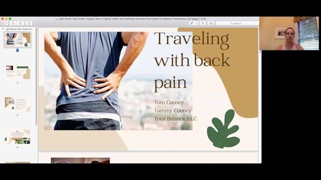 Traveling with back pain