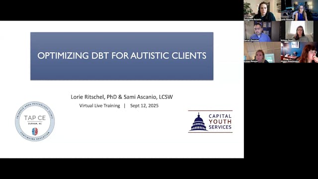 Optimizing DBT for ASD Pt. 1