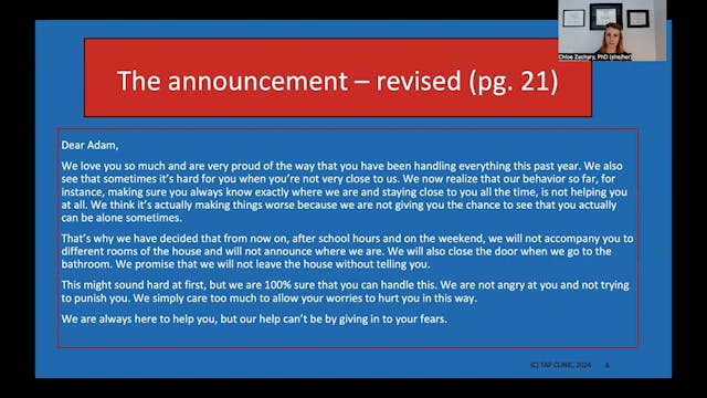 Session 9: Preparing the Announcement