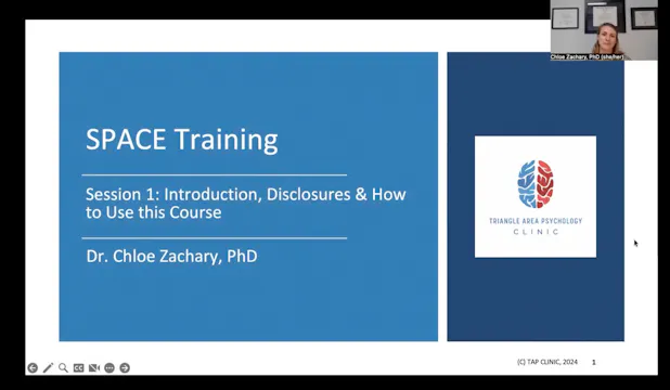 SPACE Session 1: Introductions and Disclosures