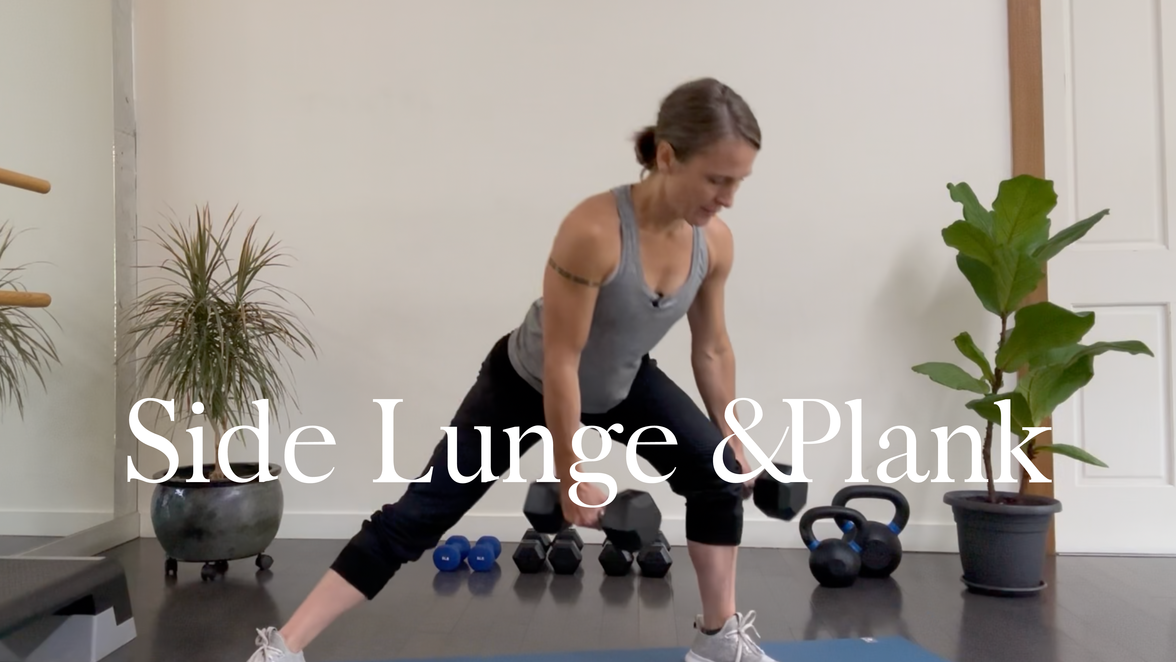 In Depth Plank, Side Lunges, and Upper Body 