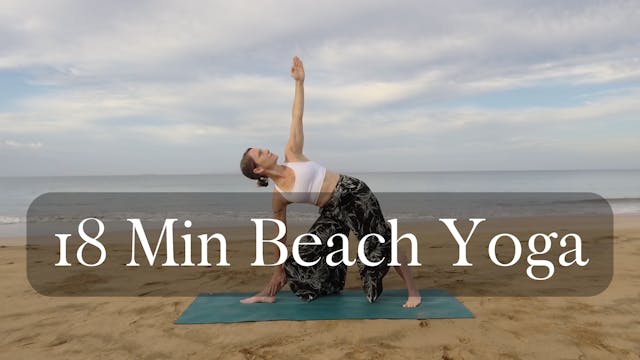 18-Minute Beach Yoga - Sun Salutations and Standing Poses