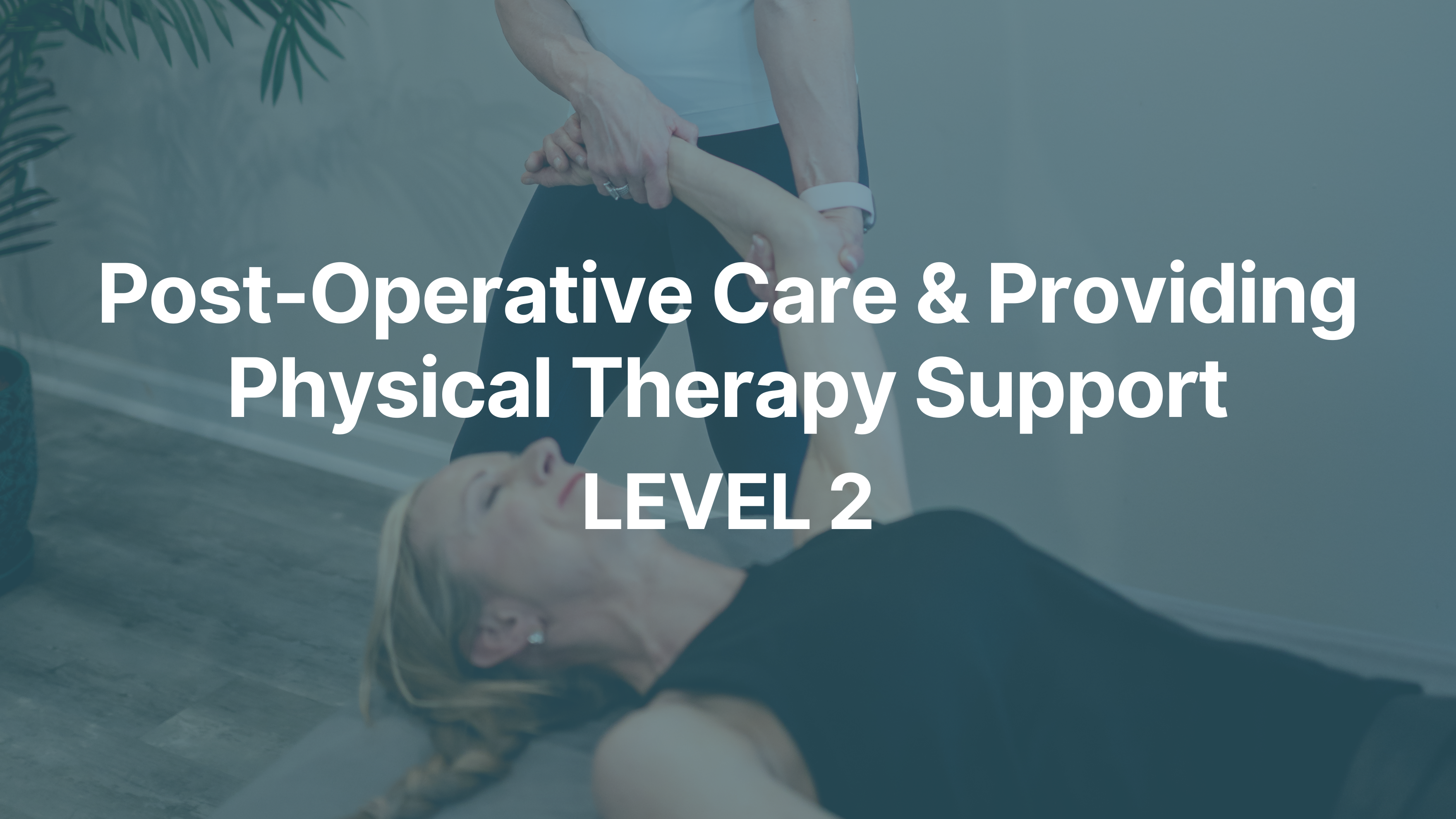 Post-Operative Care & Providing Physical Therapy Support