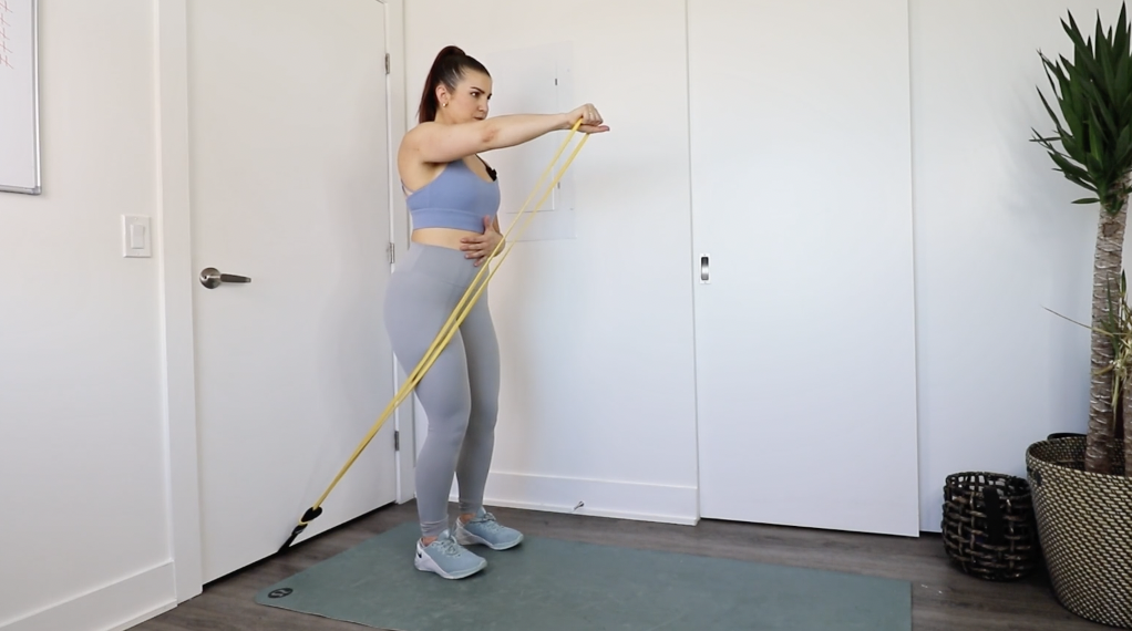 Single Arm Low Pulley Front Raise