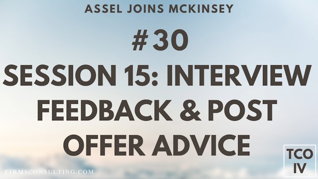 CSCI Assels Feedback & Lessons after her McKinsey offer