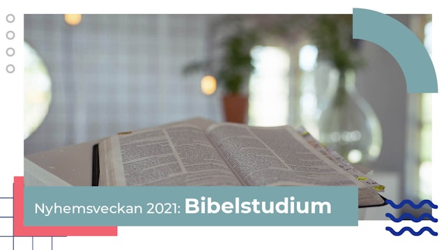Bibelstudier Nyhemsveckan 2021