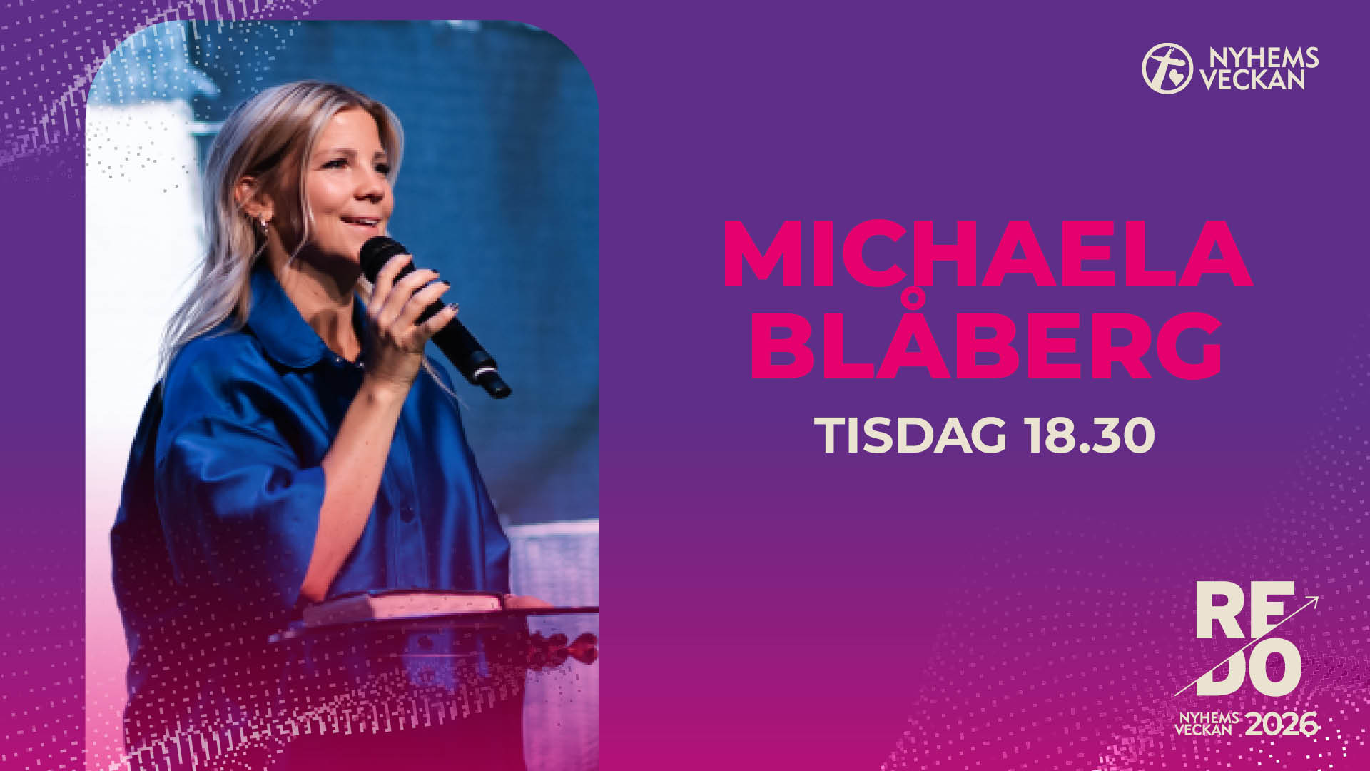 Kvällsmöte med Michaela Blåberg | Tisdag 18.30 | Nyhemsveckan 2026