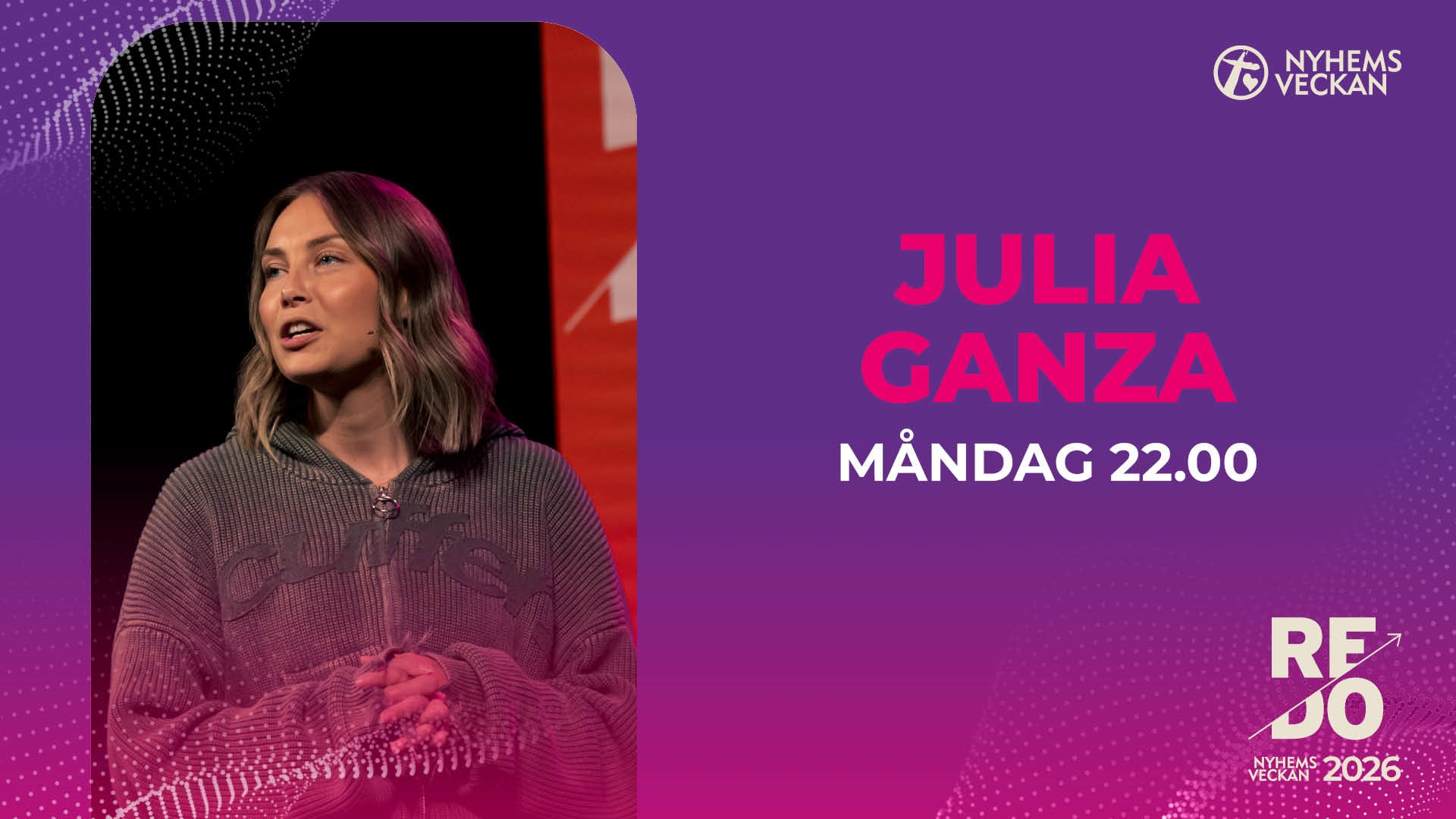 Nattmöte med Julia Ganza | Måndag 15 juni | Nyhemsveckan 2026