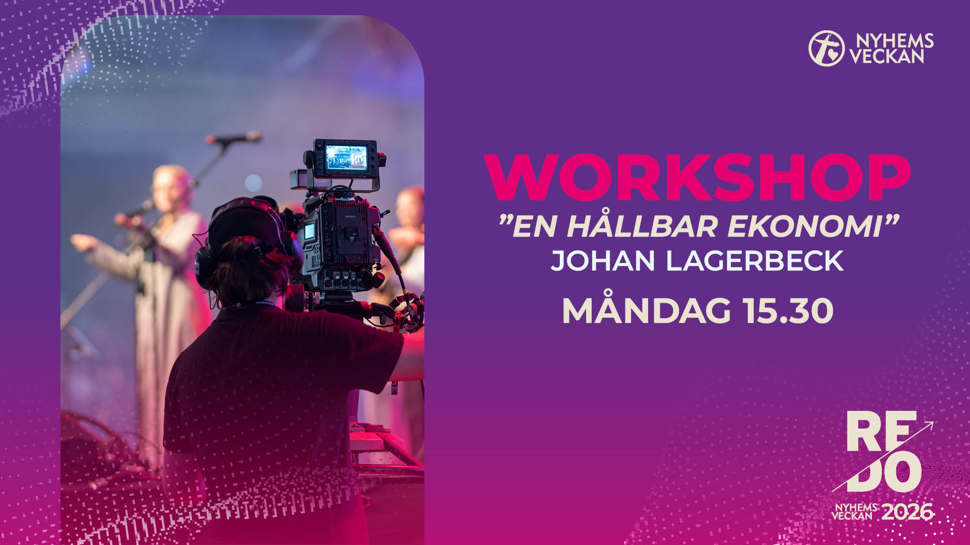 Workshop med Johan Lagerbeck | Måndag 15.30 | Nyhemsveckan 2026