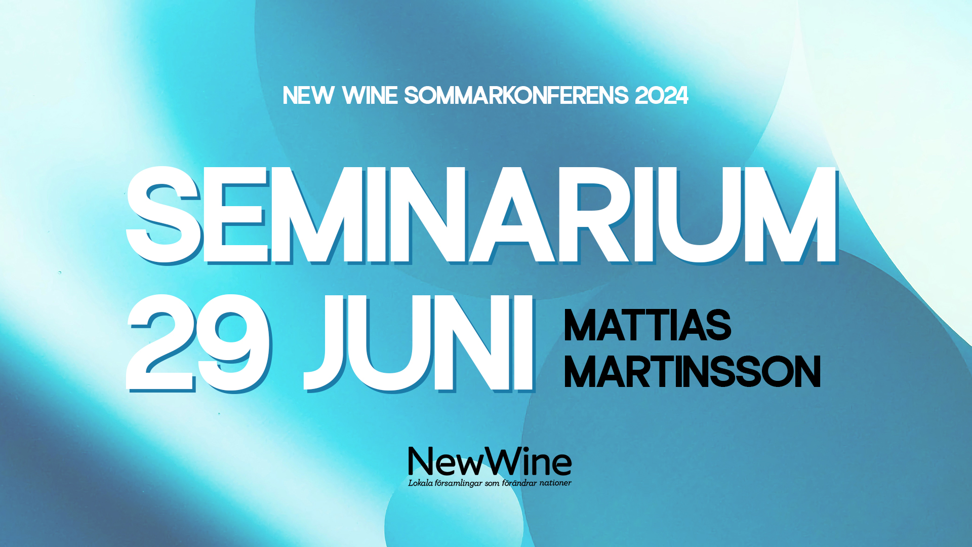 Seminarium 29 juni - Mattias Martinsson | New Wine 2024
