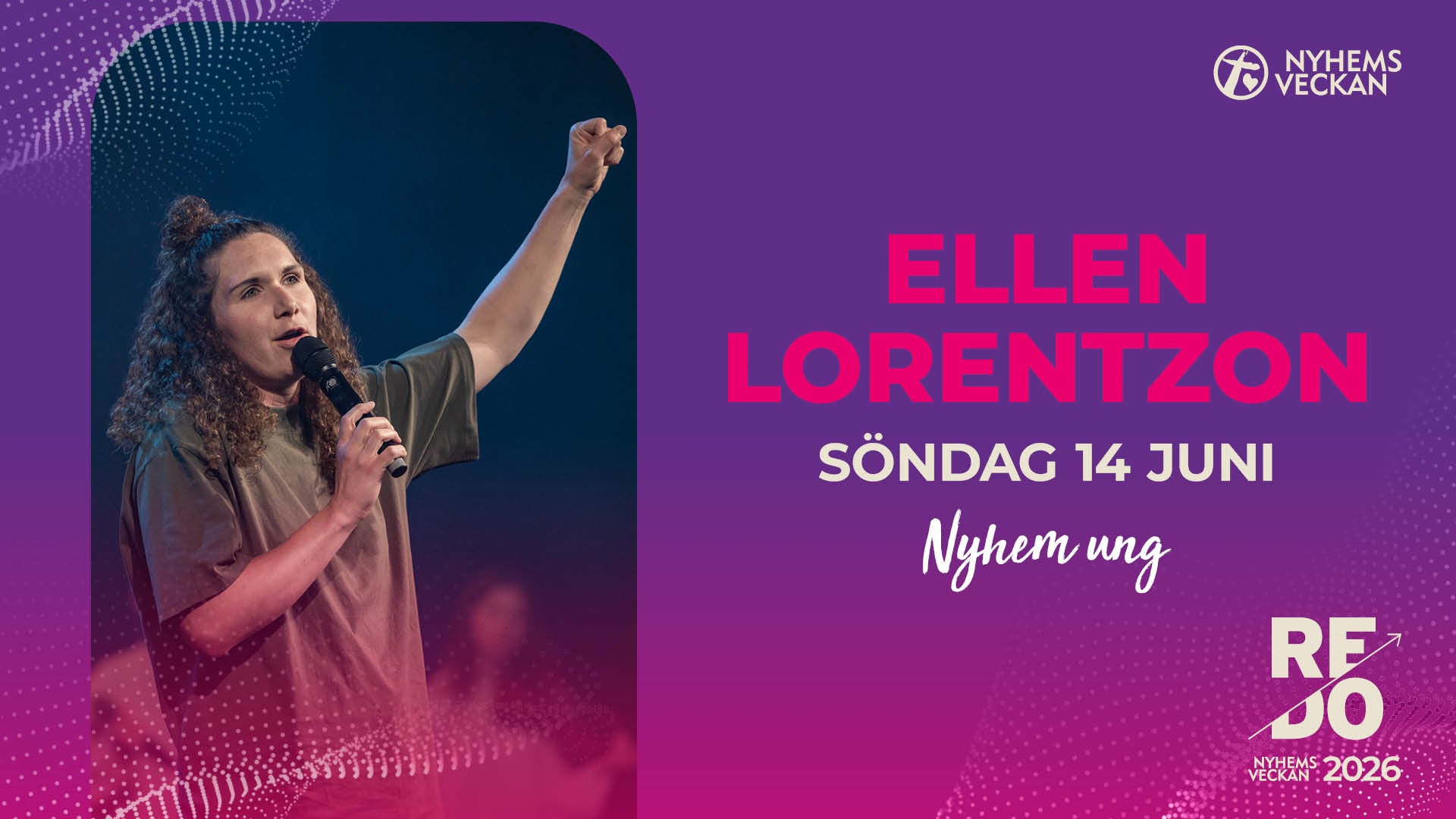 Kvällsmöte med Ellen Lorentzon | Söndag 14 juni | Nyhemsveckan 2026