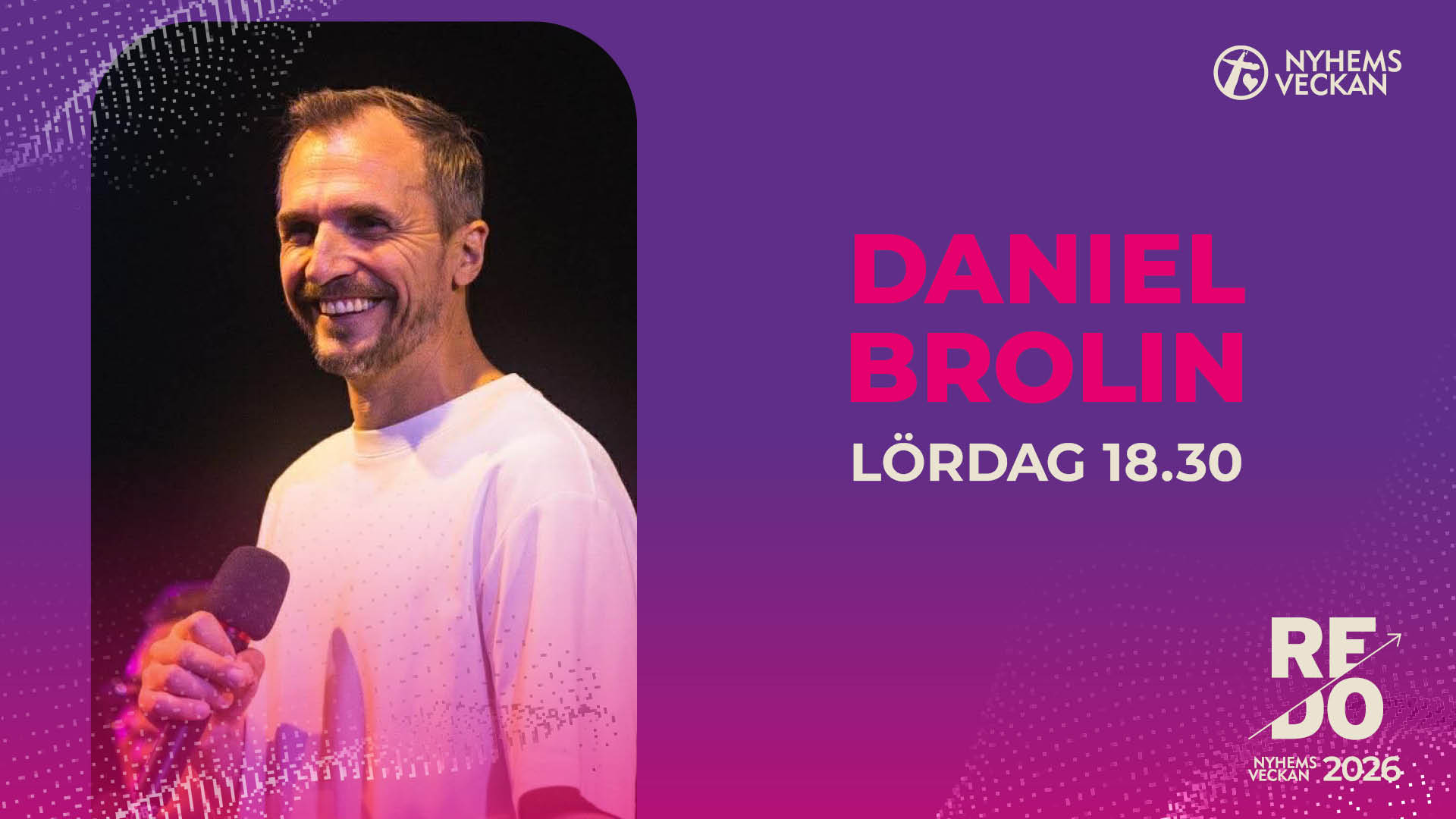 Kvällsmöte med Daniel Brolin | Lördag 18.30 | Nyhemsveckan 2026