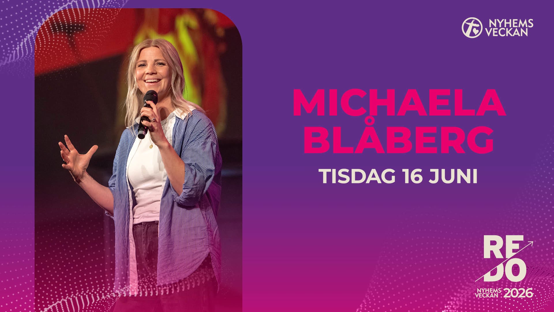 Kvällsmöte med Michaela Blåberg | Tisdag 16 juni | Nyhemsveckan 2026
