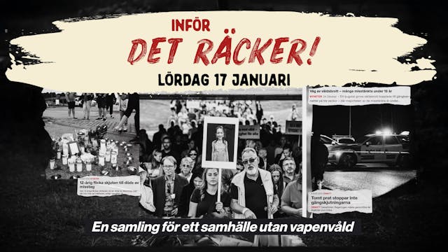 Inför Det räcker! | Lördag