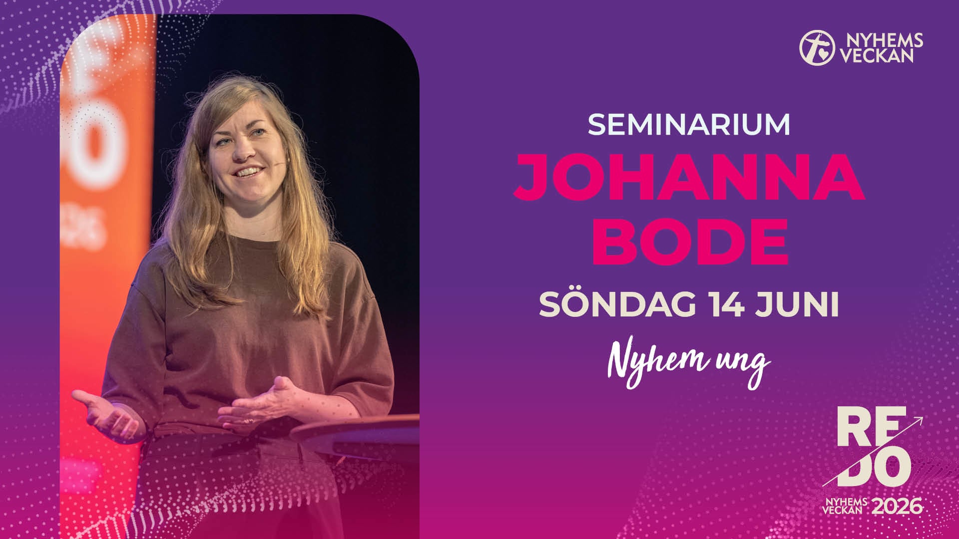 Seminarium med Johanna Bode | Söndag 14 juni | Nyhemsveckan 2026