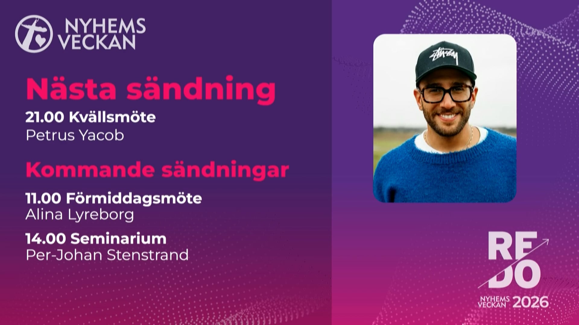 Kvällsmöte med Petrus Yacub | Fredag 12 juni | Nyhemsveckan 2026