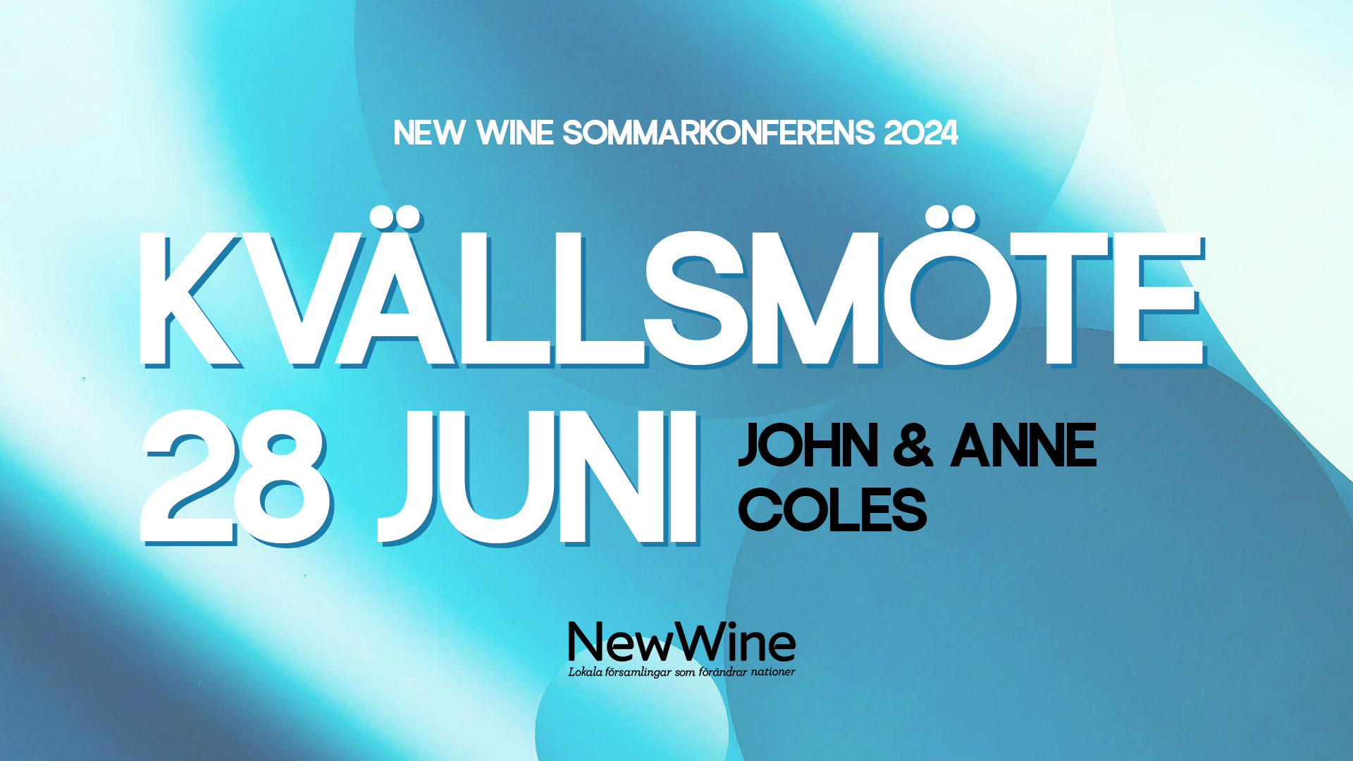 Kvällsmöte 28 juni - John & Anne Coles | New Wine 2024