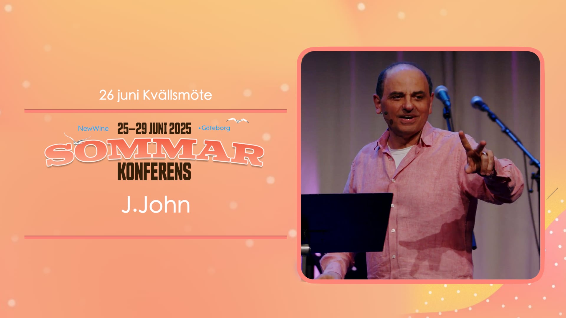 J. John | Kvällsmöte torsdag | New Wine sommarkonferens 2025