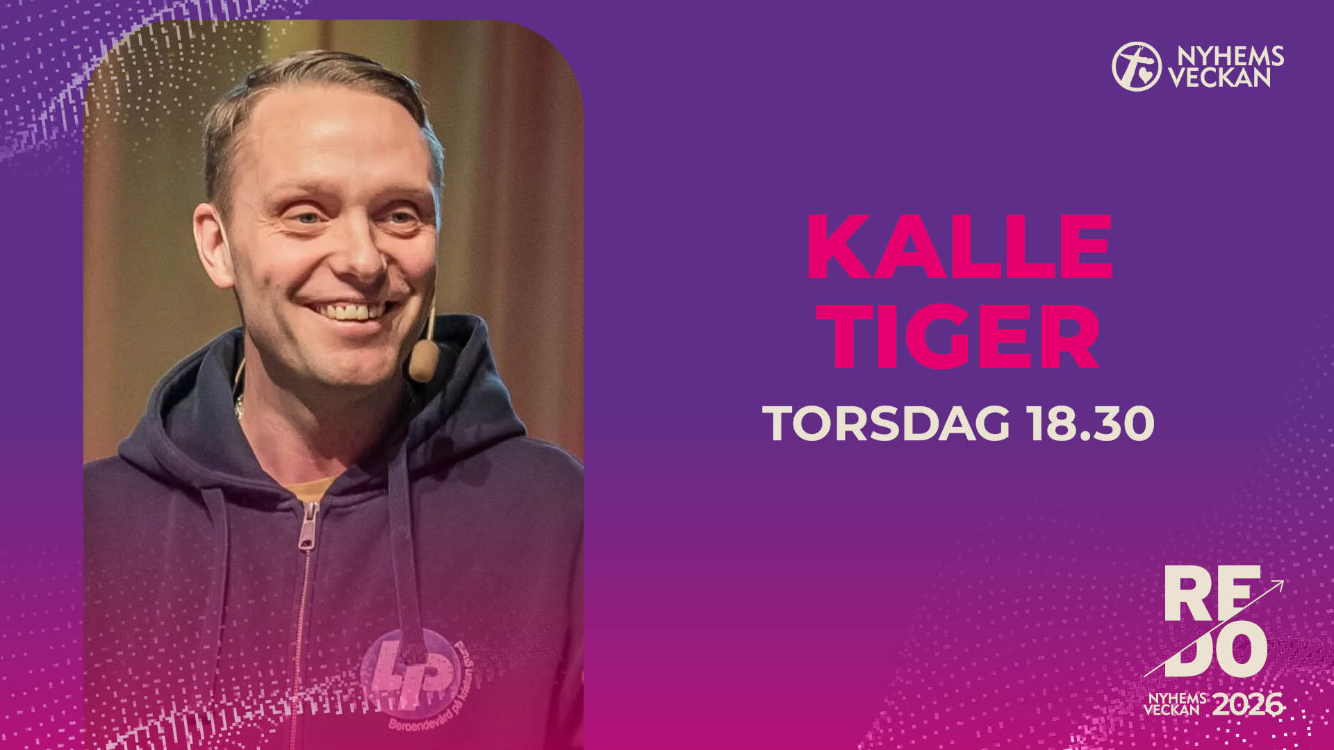 Kvällsmöte med Kalle Tiger | Torsdag 18.30 | Nyhemsveckan 2026