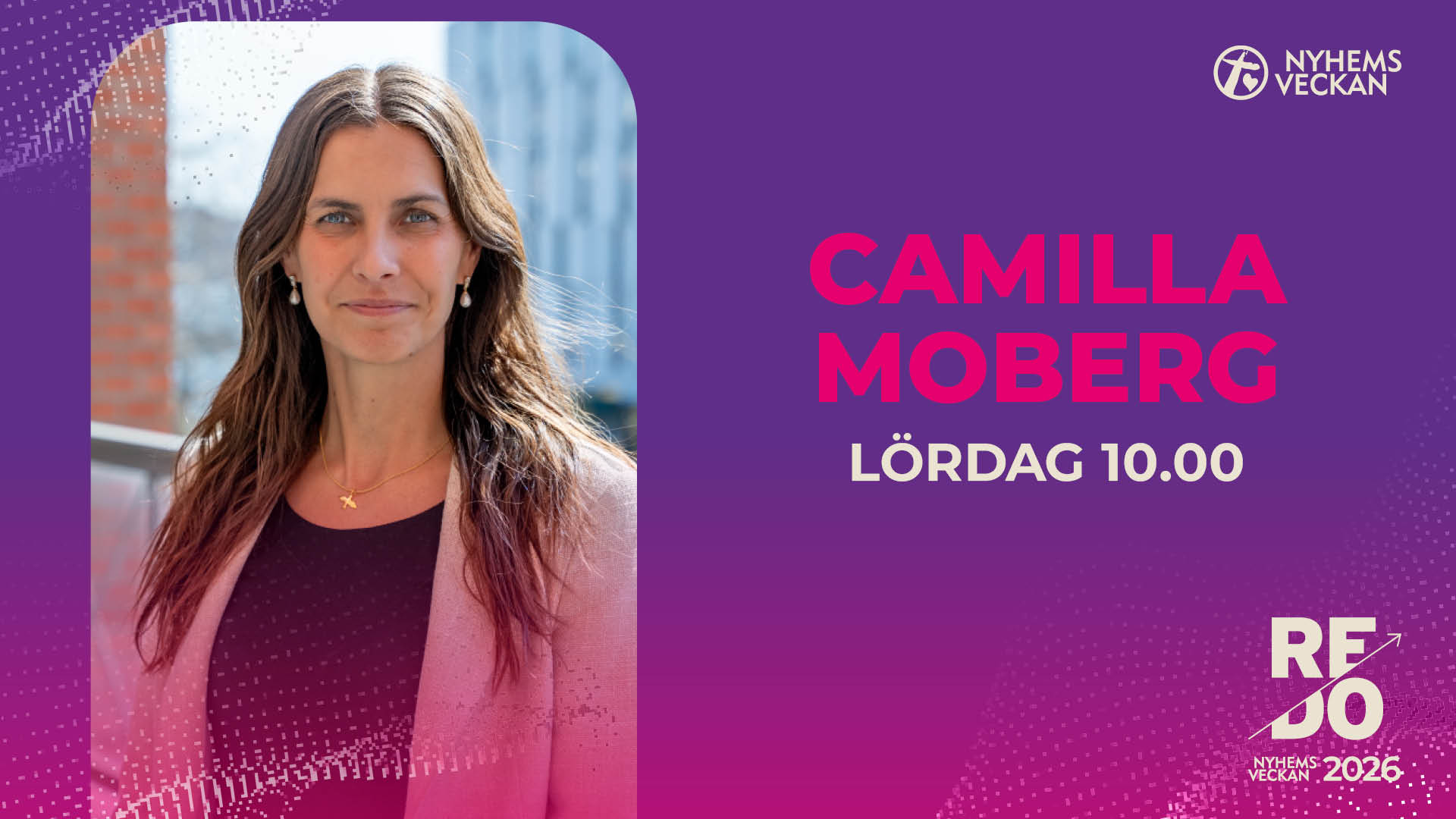 Förmiddagsmöte med Camilla Moberg | Lördag 10.00 | Nyhemsveckan 2026