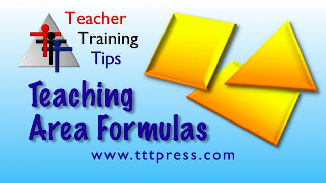 Teaching Area Formulas