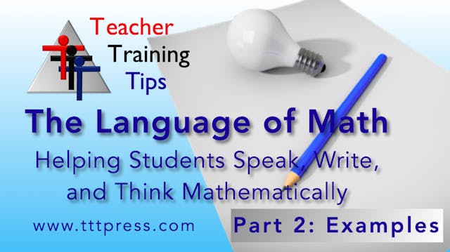 Language of Math, Part 2- Examples TR...