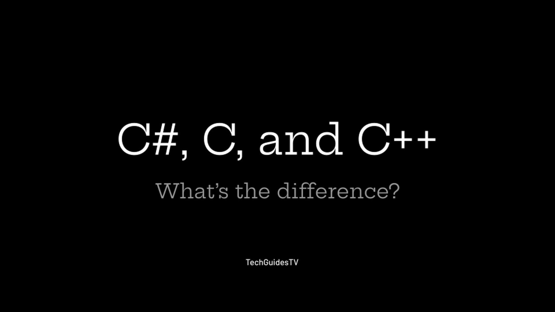 C#, C & C++ Webinar