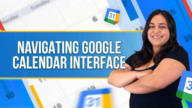 Navigating Google Calendar interface