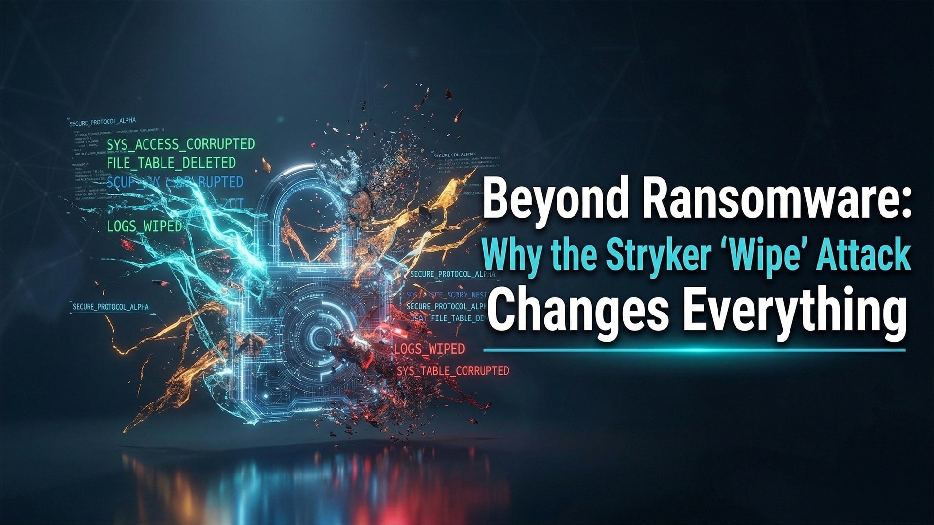 Beyond Ransomware: Why the Stryker "Wipe" Attack Changes Everything
