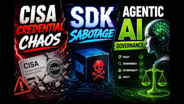 CISA Credential Chaos. SDK Sabotage a...